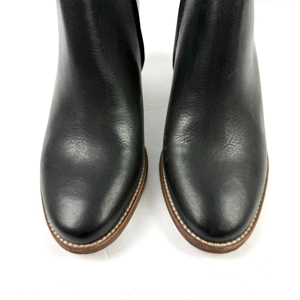 Madewell‎ The Billie Ankle Boot 7 Black Leather Zip Up Bootie Womens